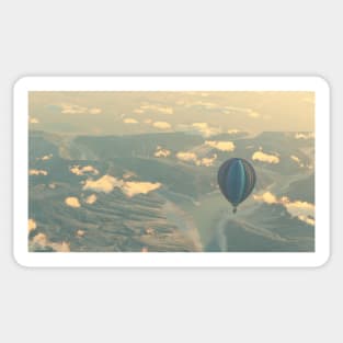 Travel with hot air balloon Sticker